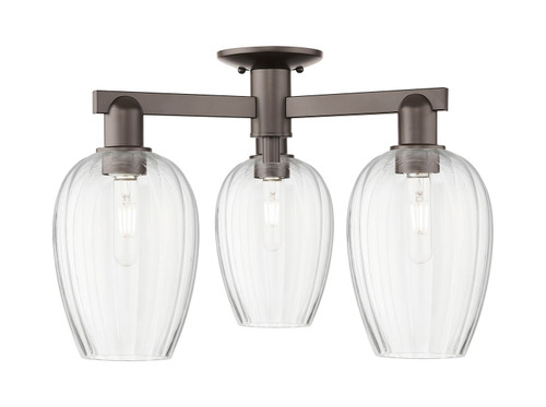 Innovations - 716-3F-OB-G457-6CL - Three Light Semi-Flush Mount - Arcadia - Oil Rubbed Bronze