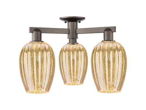 Innovations - 716-3F-OB-G457-6ME - Three Light Semi-Flush Mount - Arcadia - Oil Rubbed Bronze