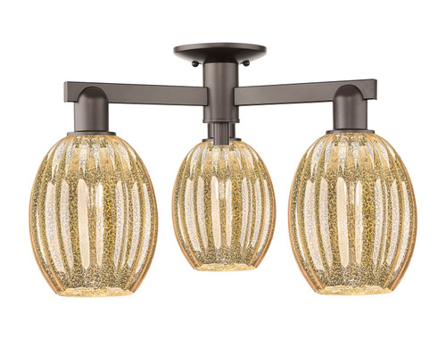 Innovations - 716-3F-OB-G459-6ME - Three Light Semi-Flush Mount - Arcadia - Oil Rubbed Bronze