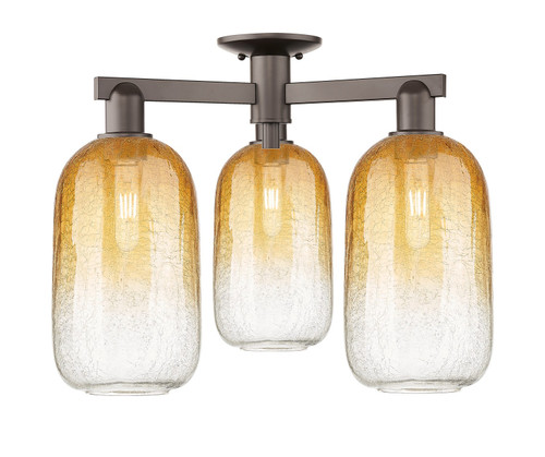 Innovations - 716-3F-OB-G482-7AM - Three Light Semi-Flush Mount - Arcadia - Oil Rubbed Bronze