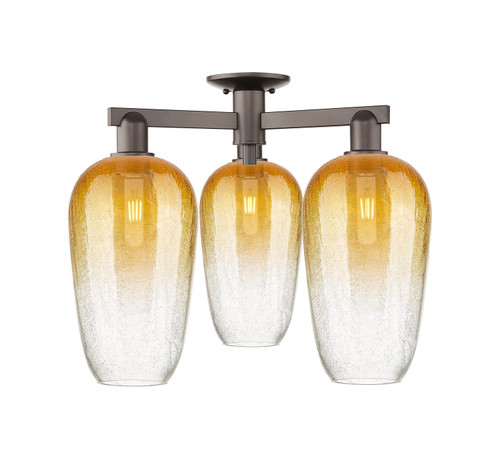 Innovations - 716-3F-OB-G484-7AM - Three Light Semi-Flush Mount - Arcadia - Oil Rubbed Bronze