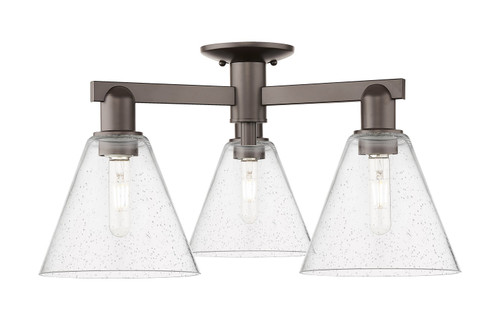 Innovations - 716-3F-OB-GBC-84 - Three Light Semi-Flush Mount - Arcadia - Oil Rubbed Bronze