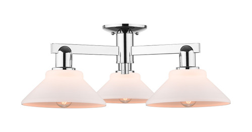 Innovations - 716-3F-PC-G131 - Three Light Semi-Flush Mount - Arcadia - Polished Chrome