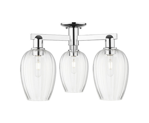 Innovations - 716-3F-PC-G457-6CL - Three Light Semi-Flush Mount - Arcadia - Polished Chrome