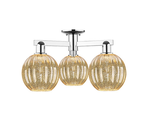 Innovations - 716-3F-PC-G458-7ME - Three Light Semi-Flush Mount - Arcadia - Polished Chrome