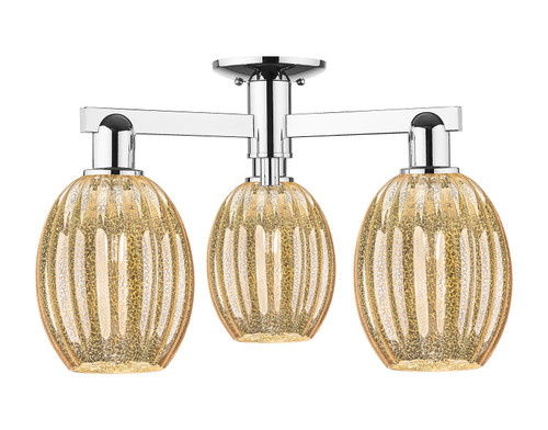 Innovations - 716-3F-PC-G459-6ME - Three Light Semi-Flush Mount - Arcadia - Polished Chrome