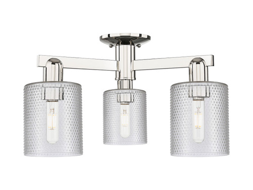 Innovations - 716-3F-PN-G112 - Three Light Semi-Flush Mount - Arcadia - Polished Nickel