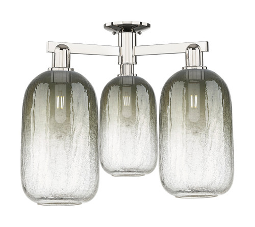 Innovations - 716-3F-PN-G482-7SL - Three Light Semi-Flush Mount - Arcadia - Polished Nickel