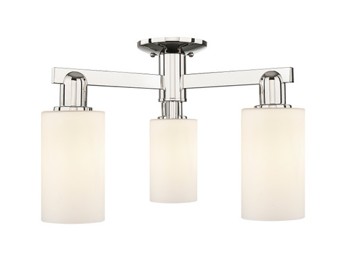 Innovations - 716-3F-PN-G801 - Three Light Semi-Flush Mount - Arcadia - Polished Nickel