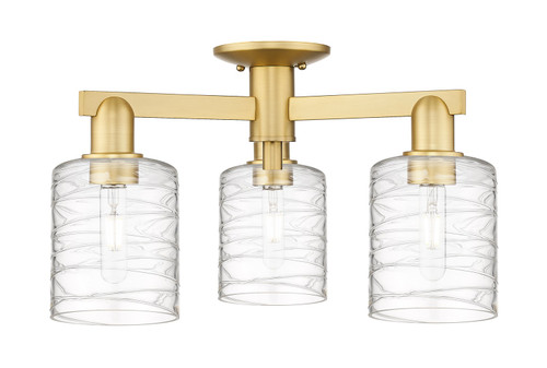 Innovations - 716-3F-SG-G1113 - Three Light Semi-Flush Mount - Arcadia - Satin Gold