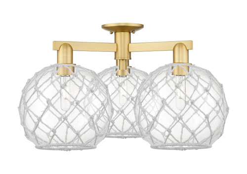 Innovations - 716-3F-SG-G122-10RW - Three Light Semi-Flush Mount - Arcadia - Satin Gold