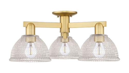 Innovations - 716-3F-SG-G422 - Three Light Semi-Flush Mount - Arcadia - Satin Gold