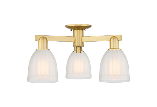 Innovations - 716-3F-SG-G441 - Three Light Semi-Flush Mount - Arcadia - Satin Gold