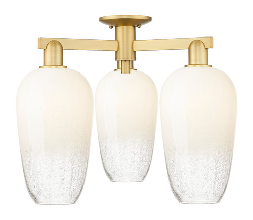 Innovations - 716-3F-SG-G484-7OP - Three Light Semi-Flush Mount - Arcadia - Satin Gold