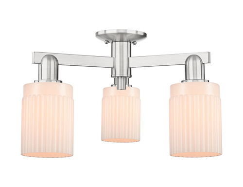 Innovations - 716-3F-SN-G341 - Three Light Semi-Flush Mount - Arcadia - Brushed Satin Nickel