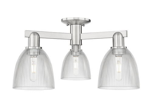 Innovations - 716-3F-SN-G382 - Three Light Semi-Flush Mount - Arcadia - Brushed Satin Nickel