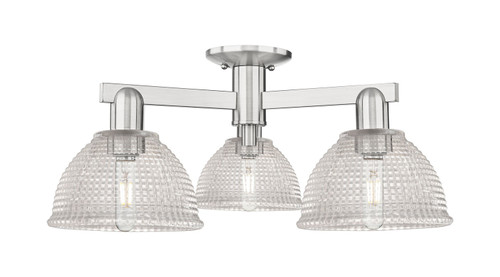 Innovations - 716-3F-SN-G422 - Three Light Semi-Flush Mount - Arcadia - Brushed Satin Nickel