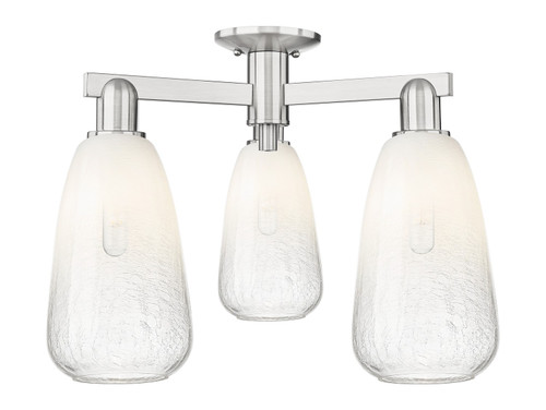 Innovations - 716-3F-SN-G480-6OP - Three Light Semi-Flush Mount - Arcadia - Brushed Satin Nickel