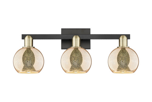 Innovations - 716-3W-BAB-G128-6 - Three Light Bath Vanity - Arcadia - Black Antique Brass