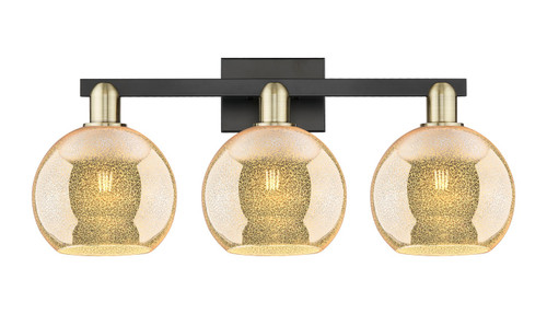 Innovations - 716-3W-BAB-G128-8 - Three Light Bath Vanity - Arcadia - Black Antique Brass