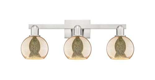 Innovations - 716-3W-SN-G128-6 - Three Light Bath Vanity - Arcadia - Brushed Satin Nickel