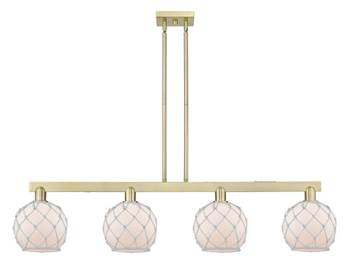 Innovations - 716-4I-AB-G121-8RW - Four Light Island Pendant - Arcadia - Antique Brass