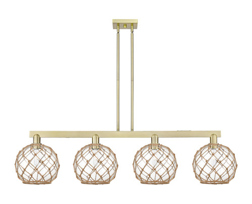 Innovations - 716-4I-AB-G122-10RB - Four Light Island Pendant - Arcadia - Antique Brass