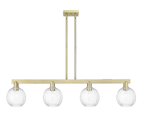 Innovations - 716-4I-AB-G458-7CL - Four Light Island Pendant - Arcadia - Antique Brass
