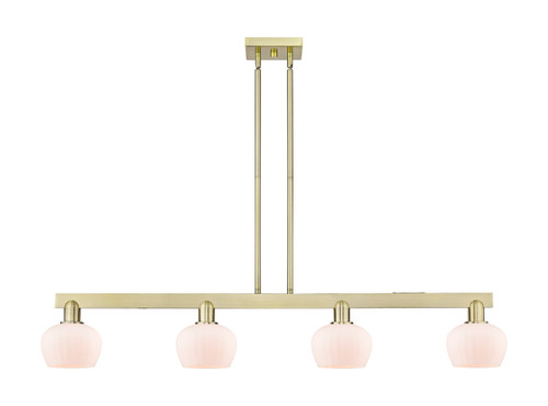 Innovations - 716-4I-AB-G91 - Four Light Island Pendant - Arcadia - Antique Brass