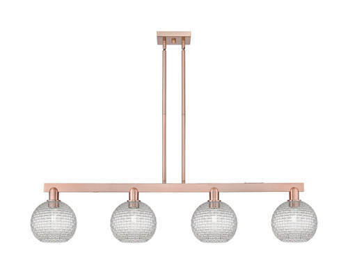 Innovations - 716-4I-AC-G122C-8CL - Four Light Island Pendant - Arcadia - Antique Copper