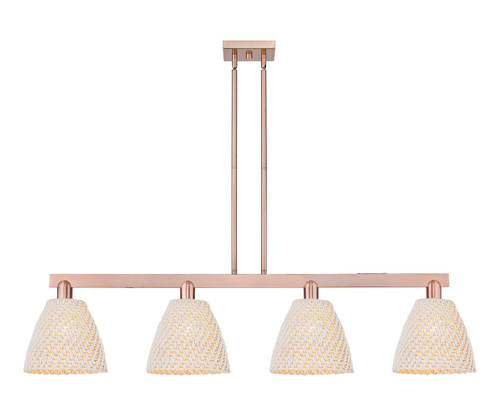 Innovations - 716-4I-AC-NBD-9-NAT - Four Light Island Pendant - Arcadia - Antique Copper