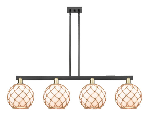 Innovations - 716-4I-BAB-G121-10RB - Four Light Island Pendant - Arcadia - Black Antique Brass