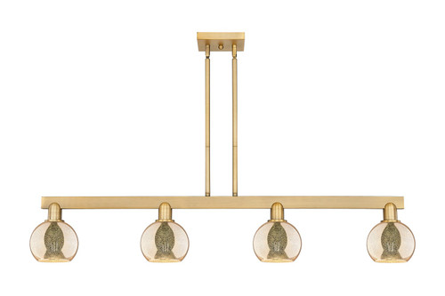Innovations - 716-4I-BB-G128-6 - Four Light Island Pendant - Arcadia - Brushed Brass