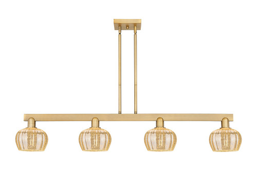 Innovations - 716-4I-BB-G96 - Four Light Island Pendant - Arcadia - Brushed Brass