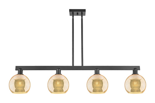 Innovations - 716-4I-BK-G128-8 - Four Light Island Pendant - Arcadia - Matte Black