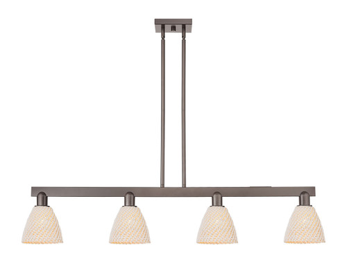 Innovations - 716-4I-OB-NBD-9-NAT - Four Light Island Pendant - Arcadia - Oil Rubbed Bronze
