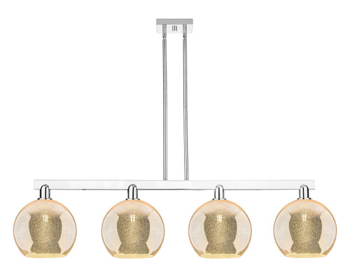 Innovations - 716-4I-PC-G128-10 - Four Light Island Pendant - Arcadia - Polished Chrome
