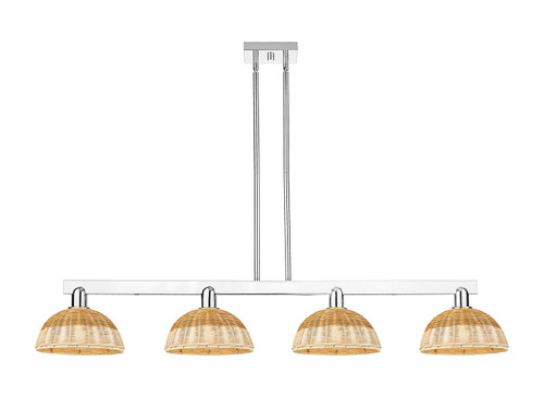 Innovations - 716-4I-PC-NBD2-9-NAT - Four Light Island Pendant - Arcadia - Polished Chrome
