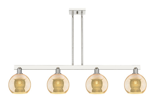 Innovations - 716-4I-PN-G128-8 - Four Light Island Pendant - Arcadia - Polished Nickel