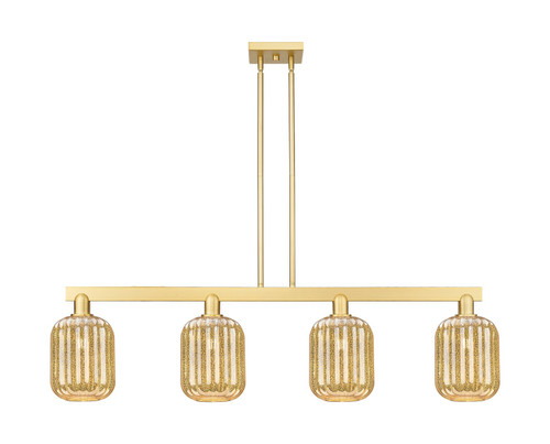 Innovations - 716-4I-SG-G460-7ME - Four Light Island Pendant - Arcadia - Satin Gold