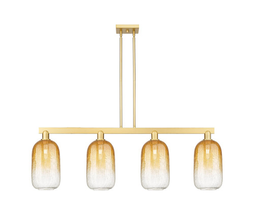 Innovations - 716-4I-SG-G482-7AM - Four Light Island Pendant - Arcadia - Satin Gold