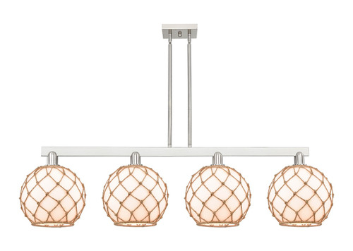 Innovations - 716-4I-SN-G121-10RB - Four Light Island Pendant - Arcadia - Brushed Satin Nickel