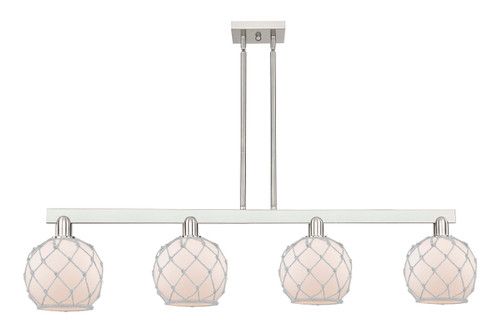Innovations - 716-4I-SN-G121-8RW - Four Light Island Pendant - Arcadia - Brushed Satin Nickel