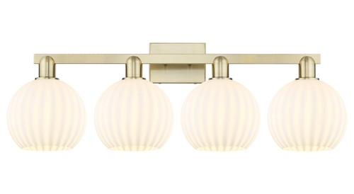 Innovations - 716-4W-AB-G1217-8WV - Four Light Bath Vanity - Arcadia - Antique Brass
