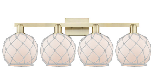 Innovations - 716-4W-AB-G121-8RW - Four Light Bath Vanity - Arcadia - Antique Brass