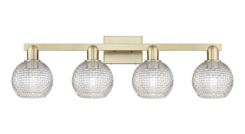 Innovations - 716-4W-AB-G122C-6CL - Four Light Bath Vanity - Arcadia - Antique Brass