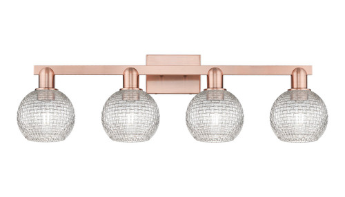 Innovations - 716-4W-AC-G122C-6CL - Four Light Bath Vanity - Arcadia - Antique Copper