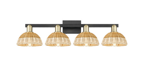 Innovations - 716-4W-BAB-NBD2-75-NAT - Four Light Bath Vanity - Arcadia - Black Antique Brass