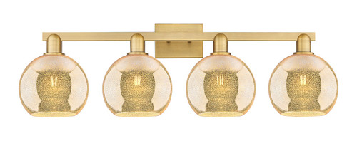 Innovations - 716-4W-BB-G128-8 - Four Light Bath Vanity - Arcadia - Brushed Brass