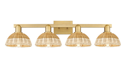 Innovations - 716-4W-BB-NBD2-75-NAT - Four Light Bath Vanity - Arcadia - Brushed Brass